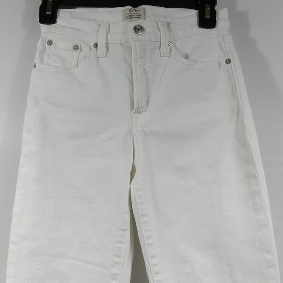 J. Crew 9" High-Rise Toothpick Jeans White Denim Size 25 - Picture 3 of 8